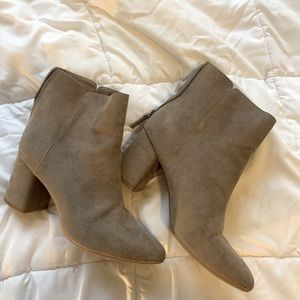 brown suede booties